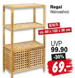 Repo Markt Regal Walnuss Holz Angebot