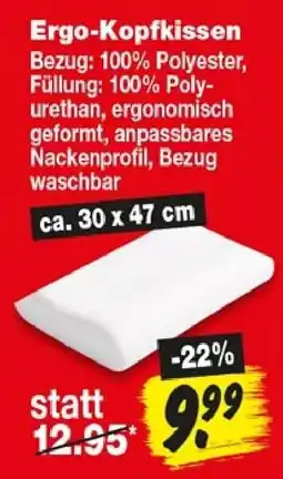 Repo Markt Ergo-Kopfkissen Angebot