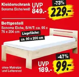 Repo Markt Bettgestell Sonoma Eiche Angebot