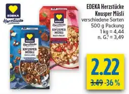diska EDEKA Herzstücke Knusper Müsli Angebot