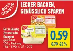 diska Gut & Günstig Zitronat oder Oranget Angebot