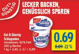 diska Gut & Günstig Schlagsahne Angebot