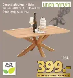 Zurbrüggen Linea Natura Couchtisch Linus Angebot