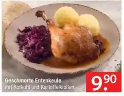 Zurbrüggen Geschmorte Entenkeule mit Rotkohl und Kartoffelklößen Angebot