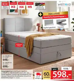 Zurbrüggen Boxspringbett Eve in Stoff Granit Angebot