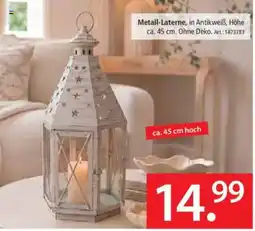 Zurbrüggen Metall-Laterne, in Antikweiß Angebot