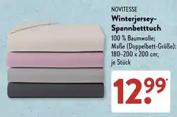 Aldi Süd NOVITESSE Winterjersey-Spannbetttuch Angebot