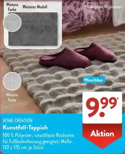 Aldi Süd HOME CREATION Kunstfell-Teppich Angebot