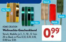 Aldi Süd HOME CREATION Weihnachts-Geschenkband Angebot
