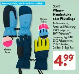 Aldi Süd CRANE Winter-Handschuhe oder Fäustlinge Angebot