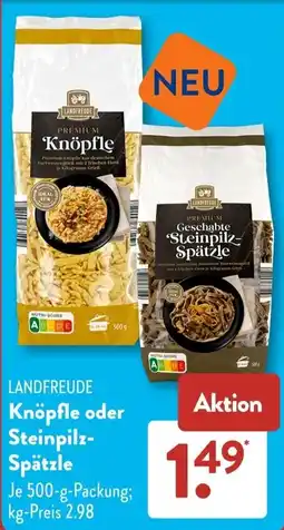 Aldi Süd LANDFREUDE Knöpfle oder Steinpilz-Spätzle Angebot