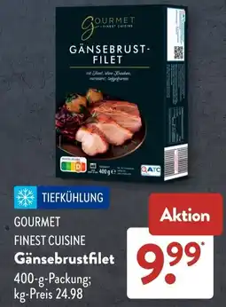 Aldi Süd GOURMET FINEST CUISINE Gänsebrustfilet Angebot