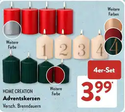 Aldi Süd HOME CREATION Adventskerzen Angebot