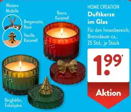 Aldi Süd HOME CREATION Duftkerze im Glas Angebot