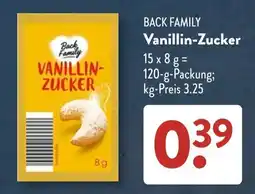 Aldi Süd Back Family Vanillin-Zucker Angebot