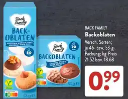 Aldi Süd Back Family Backoblaten Angebot