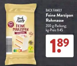 Aldi Süd Back Family Feine Marzipan Rohmasse Angebot