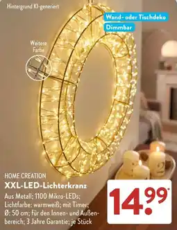 Aldi Süd HOME CREATION XXL-LED-Lichterkranz Angebot