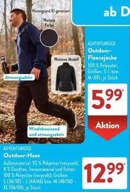 Aldi Süd ADVENTURIDGE Outdoor-Fleecejacke Angebot