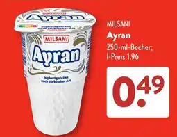 Aldi Süd MILSANI Ayran Angebot
