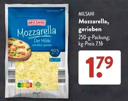 Aldi Süd MILSANI Mozzarella Angebot