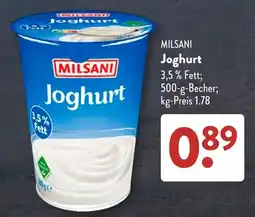 Aldi Süd MILSANI Joghurt Angebot