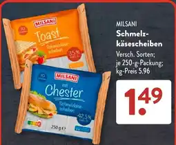 Aldi Süd MILSANI Schmelzkäsescheiben Angebot