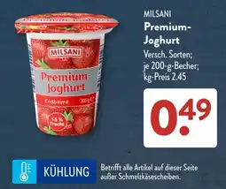 Aldi Süd MILSANI Premium-Joghurt Angebot
