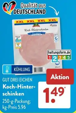 Aldi Süd GUT DREI EICHEN Koch-Hinterschinken Angebot
