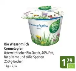 CITTI Markt Bio Wiesenmilch Cremetopfen Angebot