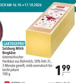 CITTI Markt Salzburg Milch Bergkäse Angebot