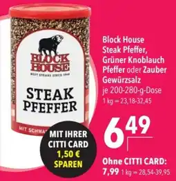 CITTI Markt Block House Steak Pfeffer Angebot
