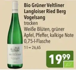 CITTI Markt Bio Grüner Veltliner Langloiser Ried Berg Vogelsang Angebot