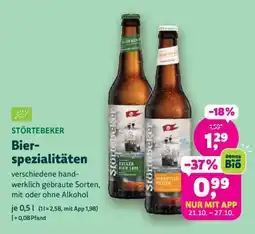 Biomarkt STÖRTEBEKER Bier-spezialitäten Angebot