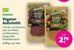 Biomarkt DENNREE Veganer Aufschnitt Angebot