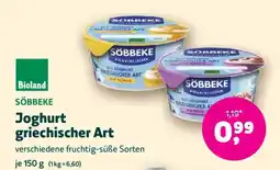 Biomarkt SÖBBEKE Joghurt griechischer Art Angebot
