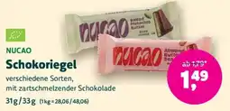 Biomarkt NUCAO Schokoriegel Angebot