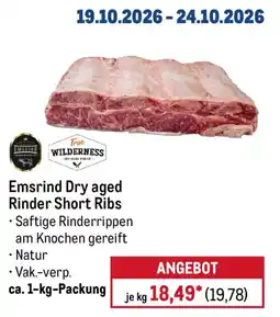 METRO Emsrind Dry aged Rinder Short Ribs Angebot