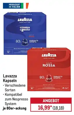 METRO Lavazza Kapseln Angebot