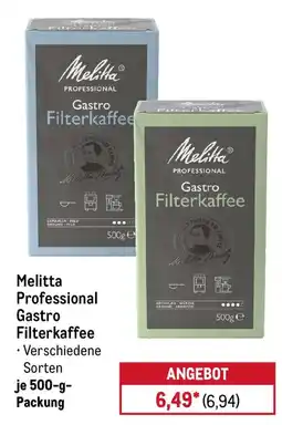 METRO Melitta Professional Gastro Filterkaffee Angebot
