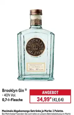 METRO Brooklyn Gin Angebot