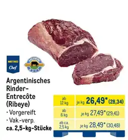 METRO Argentinisches Rinder-Entrecôte (Ribeye) Angebot