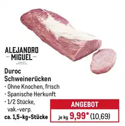 METRO ALEJANDRO MIGUEL Duroc Schweinerücken Angebot