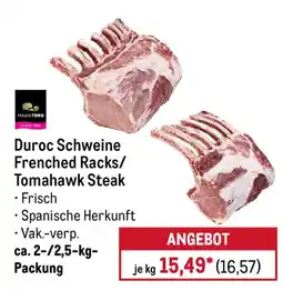 METRO MASIATERO Duroc Schweine Frenched Racks/Tomahawk Steak Angebot