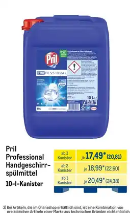 METRO Pril Professional Handgeschirrspülmittel Angebot