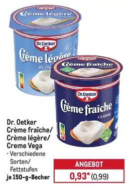 METRO Dr. Oetker Crème fraîche/ Crème légère/ Creme Vega Angebot