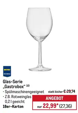 METRO Glas-Serie „Gastrobox“ Angebot