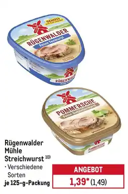 METRO Rügenwalder Mühle Streichwurst Angebot