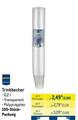 METRO METRO PROFESSIONAL Trinkbecher Angebot
