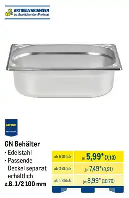 METRO METRO PROFESSIONAL GN Behälter Angebot